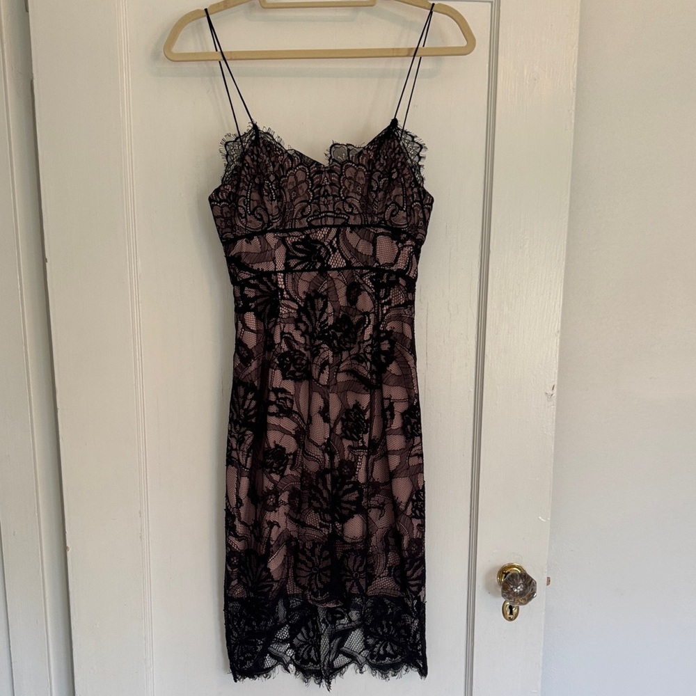 Stylestalker Black and Cream Lace Dress